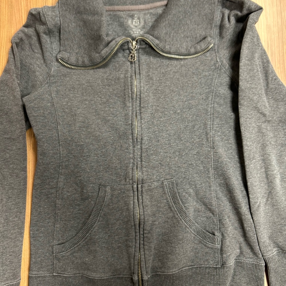 Gray Zip-Up Sweater